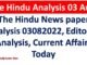 The HinduNews paper 03082022, Editorial Analysis, Current Affairs Today