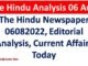 The Hindu Newspaper 06082022, Editorial Analysis, Current Affairs Today