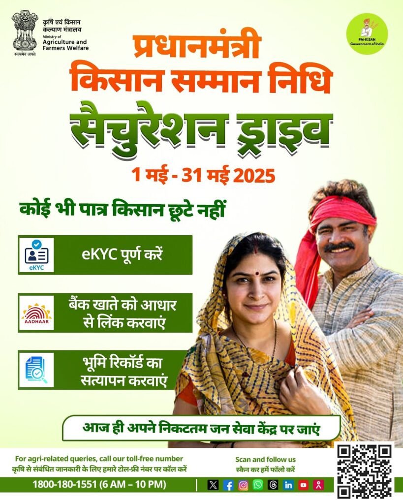 PM Kisan 20th Instalment