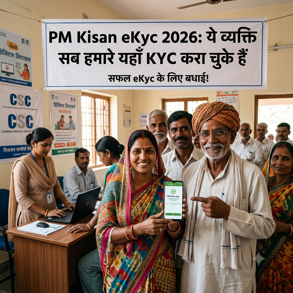 PM Kisan eKyc 2026 ये व्यक्ति सब हमारे यहाँ KYC करा चुके हैं