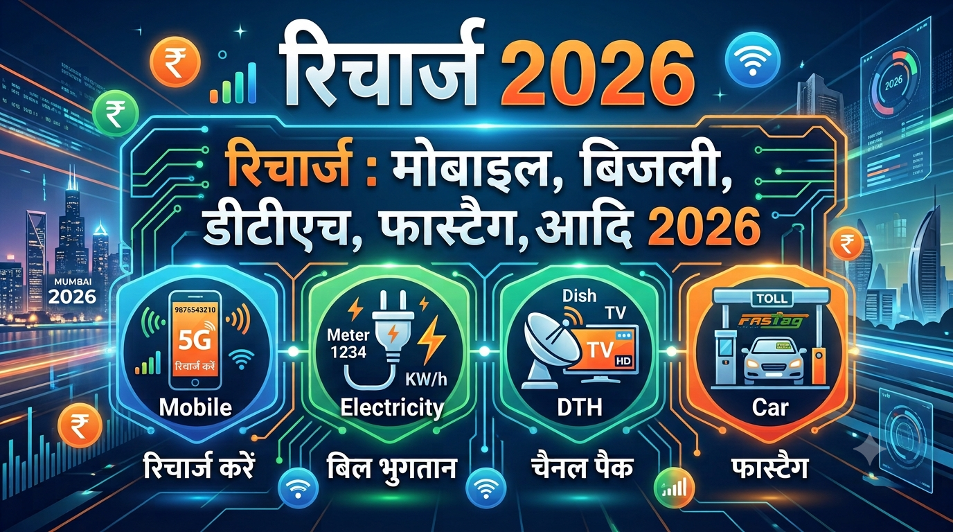 Recharge Mobile, Electricity, DTH, FASTag, etc 2026