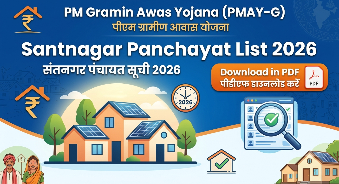 PM Gramin Awas Yojana Santnagar Panchayat list 2026, Download in PDF