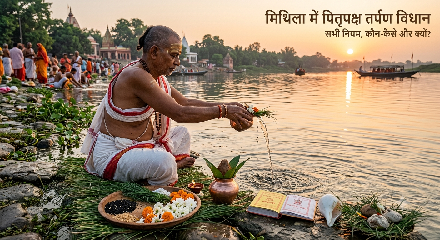 मिथिला में पितृपक्ष तर्पण विधान सभी नियम कौन-कैसे और क्यों
